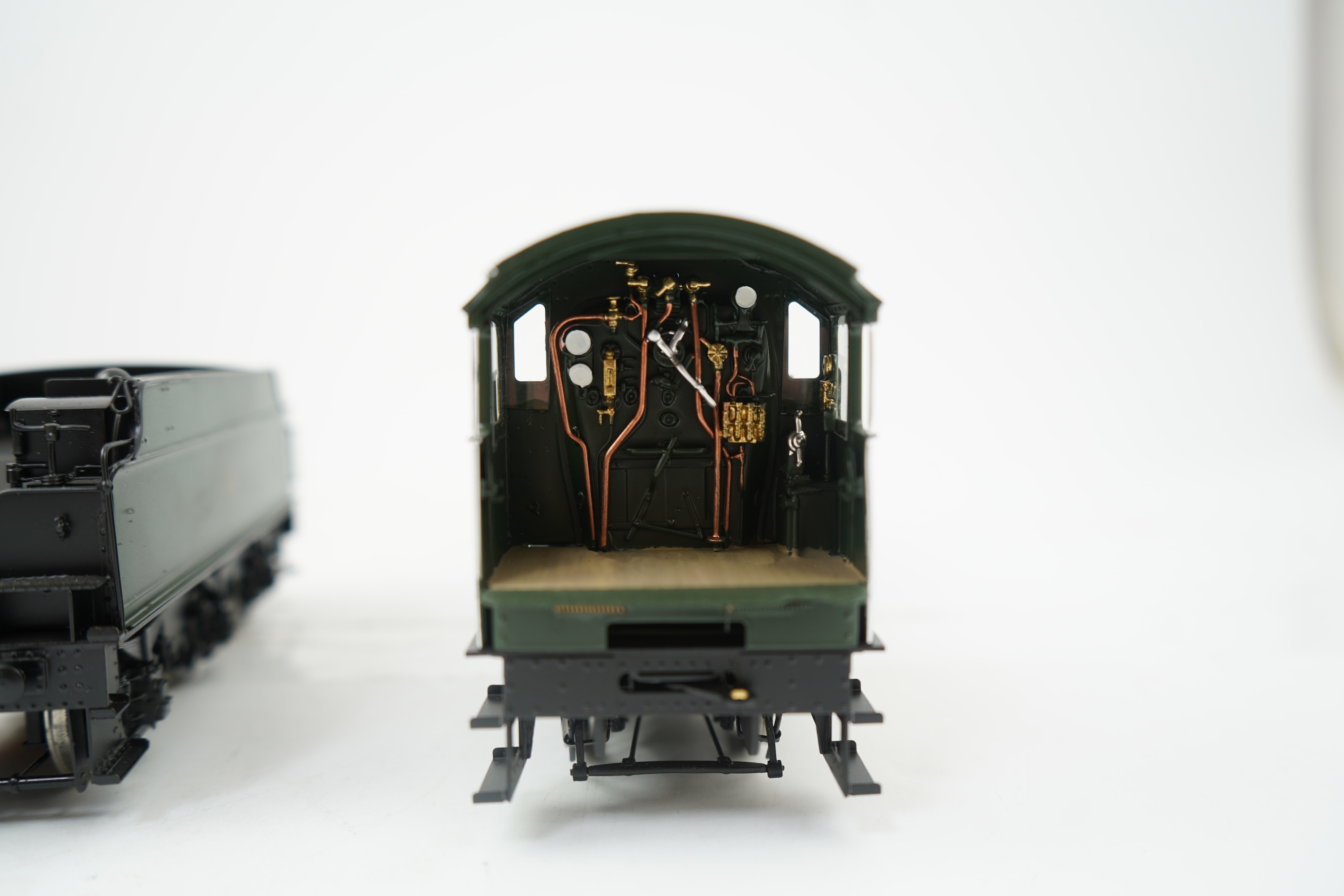 An 0 gauge Finescale Brass (by SanCheng, China) model of GWR Grange Class, Woolston Grange, 6858, 4-6-0 tender locomotive, powered for two rail operation, with original box.